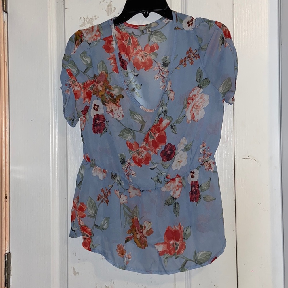 Papaya blouse color blue with florals